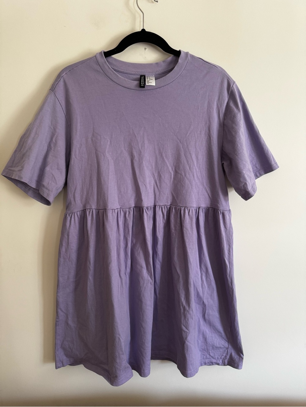 H&M Light Purple Babydoll Tee Dress